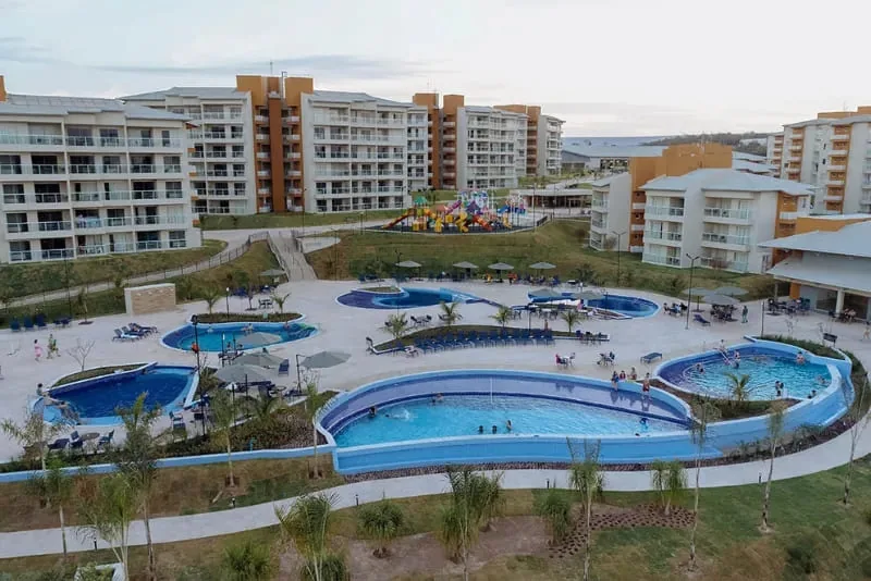 Vista aérea do Ilhas do Lago Eco Resort
