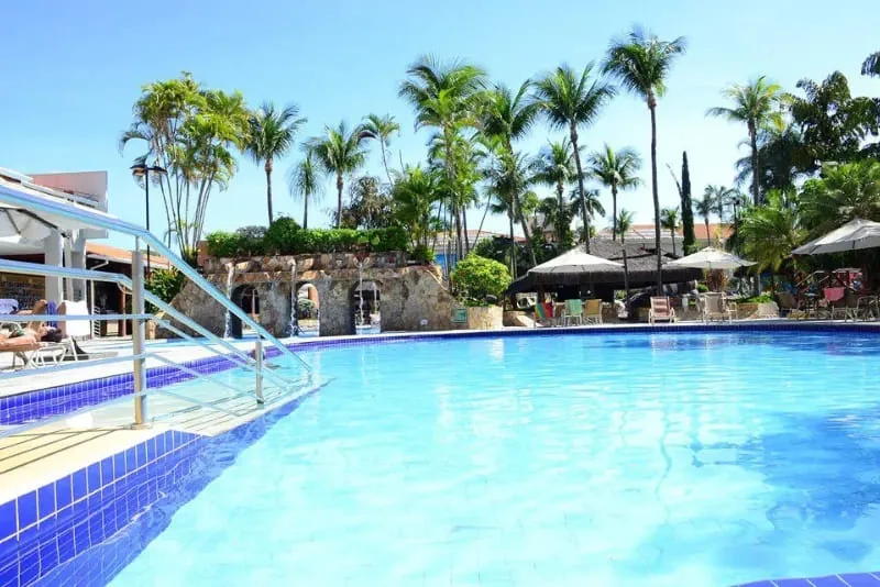 Vista aérea das piscinas
